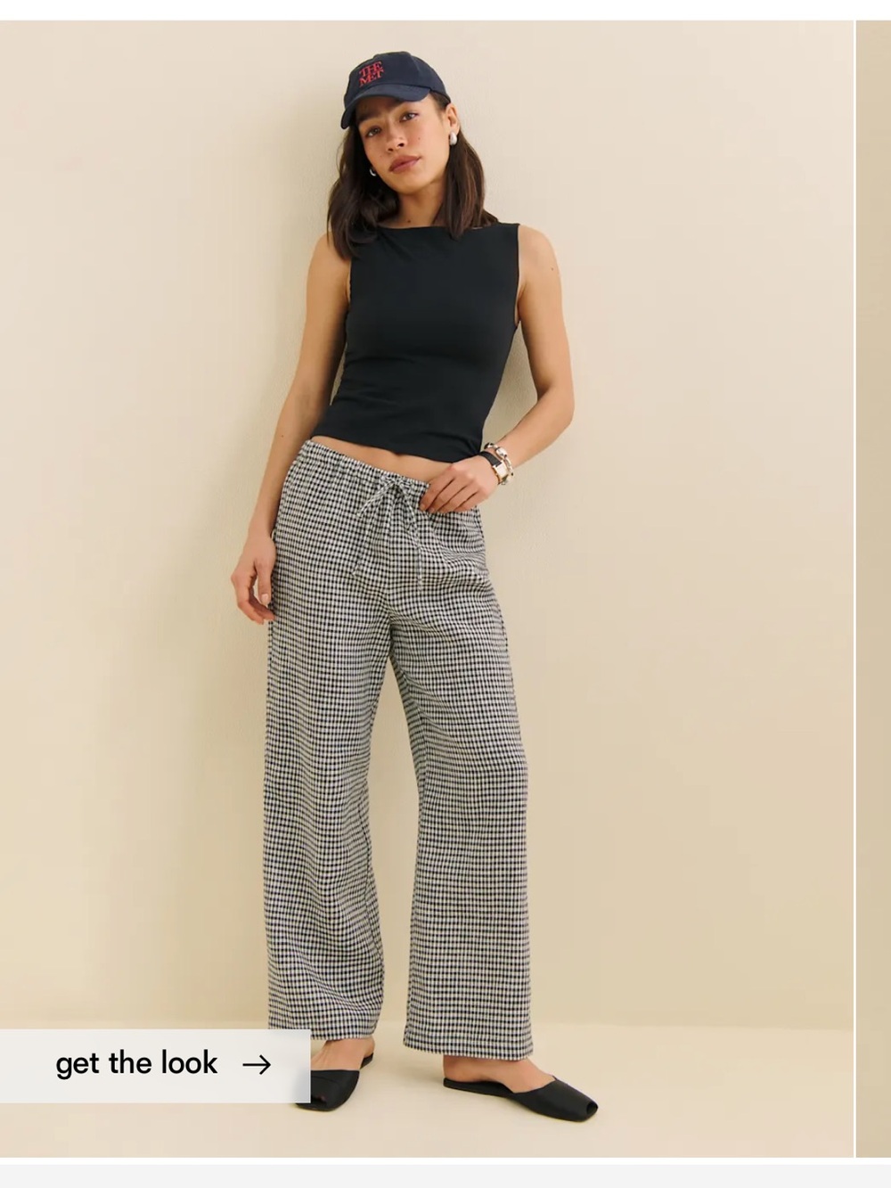 Reformation Olina Linen Cropped Pant Black - Size XS